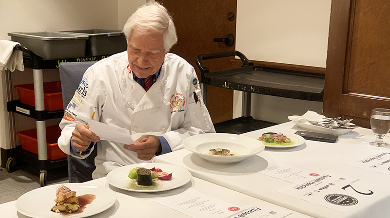 Bruno Marti judging the competition