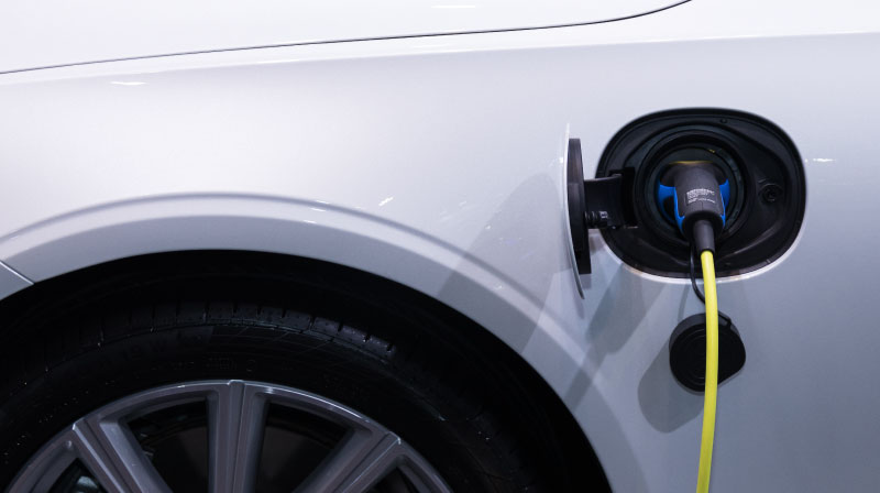 electric vehicle being charged