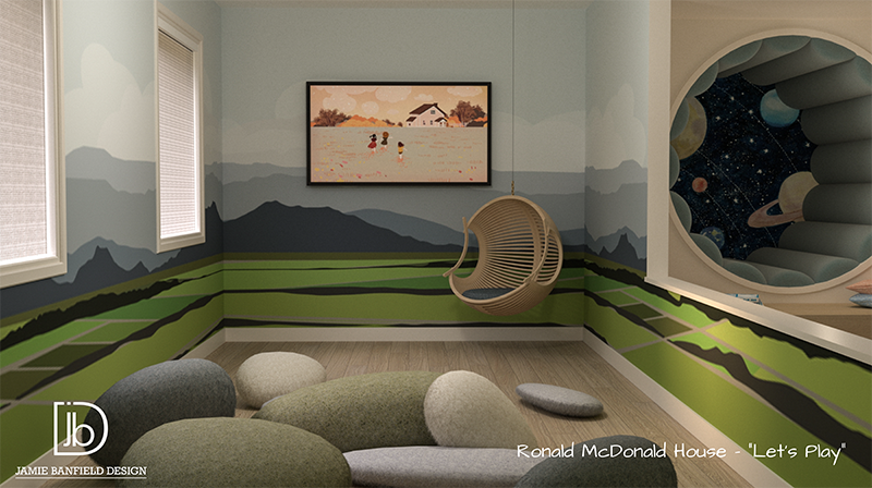 Ronald McDonald House reading nook rendering