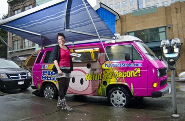 Pig on the Street photo