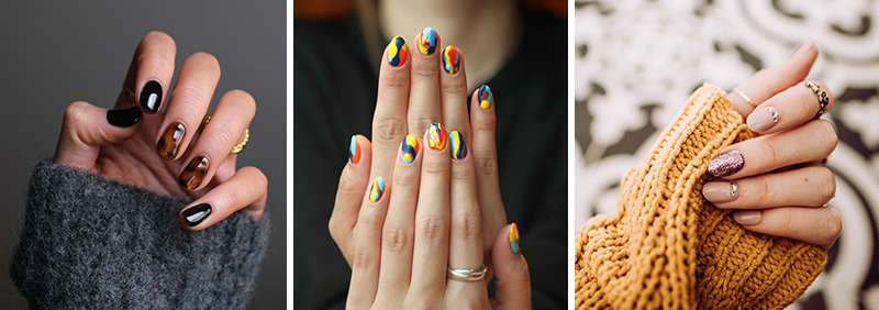Three manicure trend samples