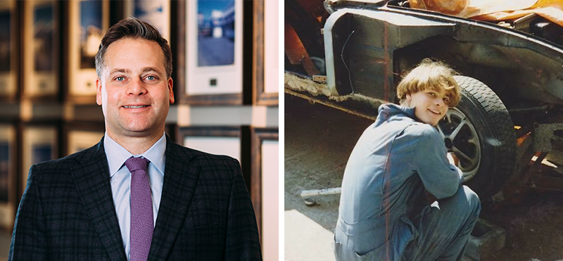 Rick Hatswell portrait and throwback