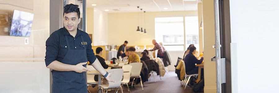 Bistro restaurant host